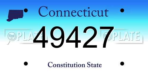 49427 Connecticut License Plate