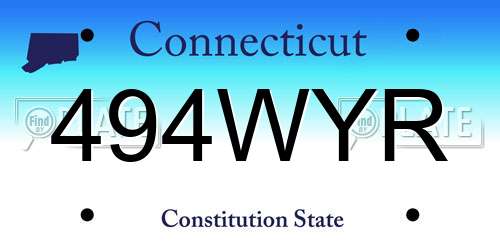 494WYR Connecticut License Plate