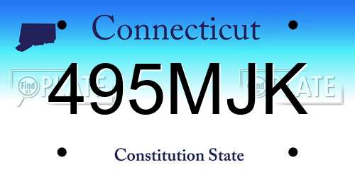 495MJK Connecticut License Plate