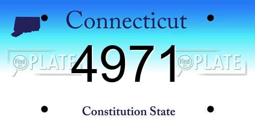 4971 Connecticut License Plate