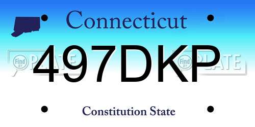 497DKP Connecticut License Plate