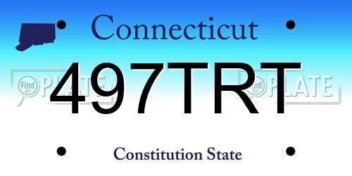 497TRT Connecticut License Plate