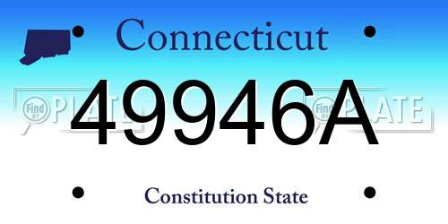 49946A Connecticut License Plate