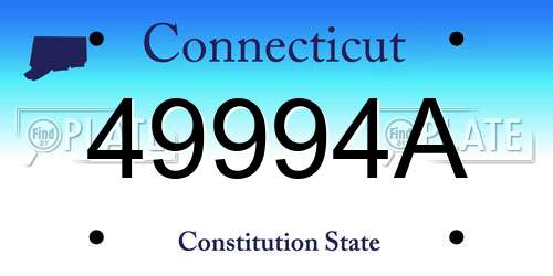49994A Connecticut License Plate