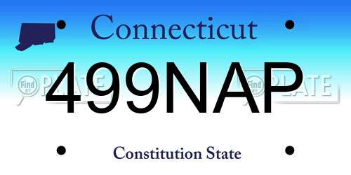 499NAP Connecticut License Plate
