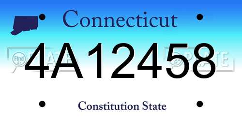 4A12458 Connecticut License Plate