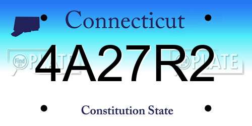 4A27R2 Connecticut License Plate