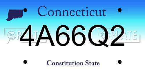 4A66Q2 Connecticut License Plate