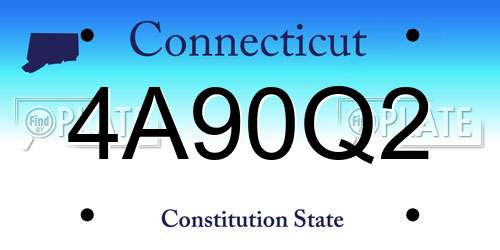4A90Q2 Connecticut License Plate