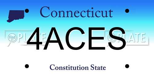 4ACES Connecticut License Plate