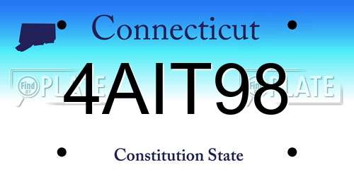 4AIT98 Connecticut License Plate