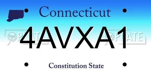 4AVXA1 Connecticut License Plate