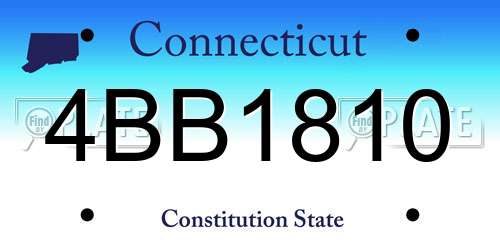 4BB1810 Connecticut License Plate