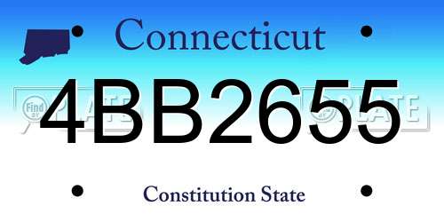 4BB2655 Connecticut License Plate