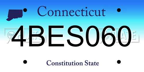 4BES060 Connecticut License Plate