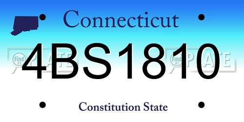 4BS1810 Connecticut License Plate