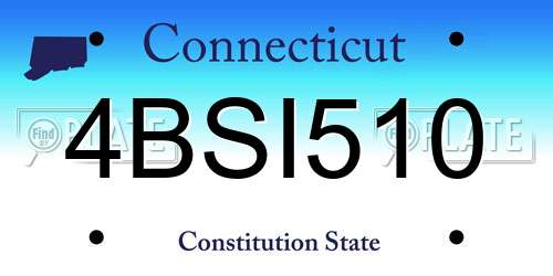 4BSI510 Connecticut License Plate