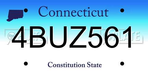 4BUZ561 Connecticut License Plate