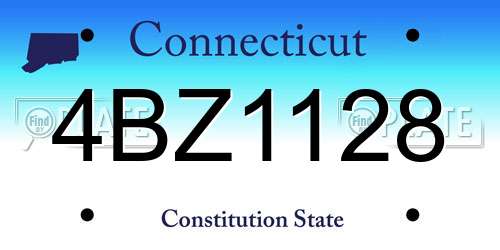 4BZ1128 Connecticut License Plate