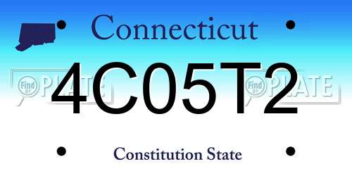 4C05T2 Connecticut License Plate