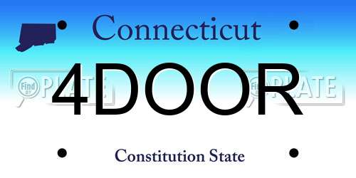 4DOOR Connecticut License Plate