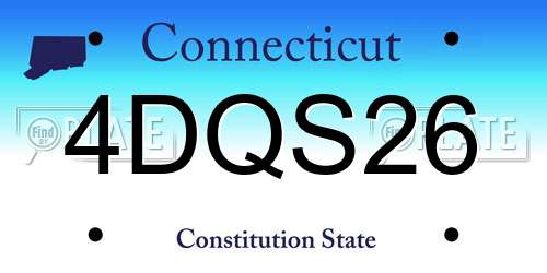 4DQS26 Connecticut License Plate