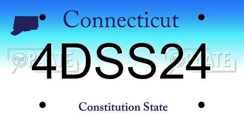 4DSS24 Connecticut License Plate