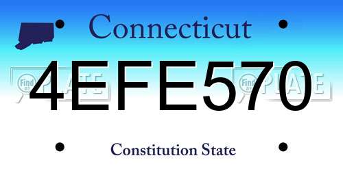4EFE570 Connecticut License Plate