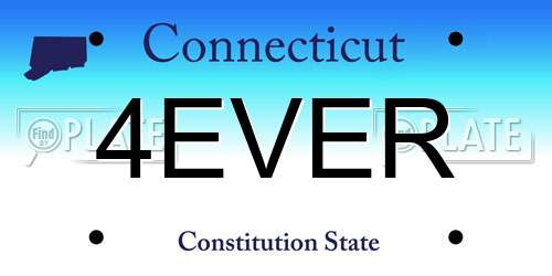 4EVER Connecticut License Plate