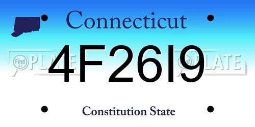 4F26I9 Connecticut License Plate