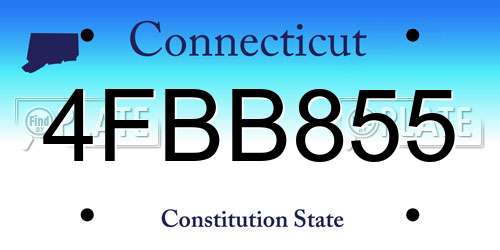 4FBB855 Connecticut License Plate