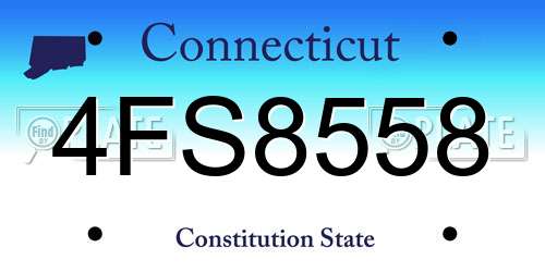 4FS8558 Connecticut License Plate