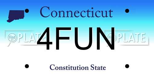 4FUN Connecticut License Plate