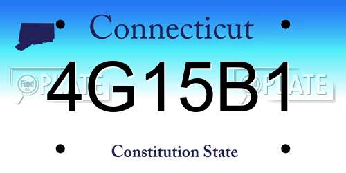 4G15B1 Connecticut License Plate