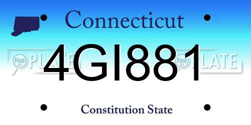 4GI881 Connecticut License Plate