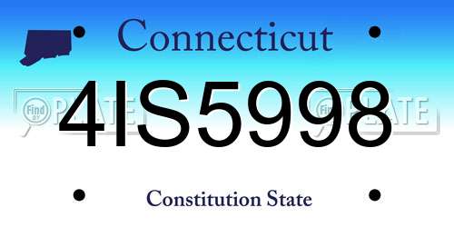 4IS5998 Connecticut License Plate