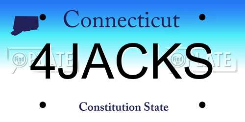 4JACKS Connecticut License Plate
