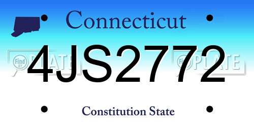 4JS2772 Connecticut License Plate