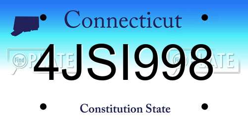 4JSI998 Connecticut License Plate