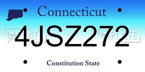 4JSZ272 Connecticut License Plate