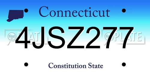 4JSZ277 Connecticut License Plate