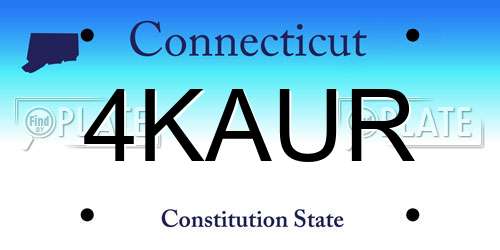 4KAUR Connecticut License Plate
