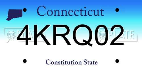 4KRQ02 Connecticut License Plate