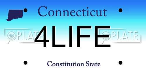 4LIFE Connecticut License Plate
