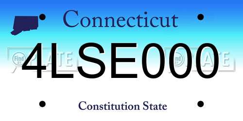 4LSE000 Connecticut License Plate