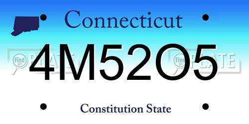 4M52O5 Connecticut License Plate
