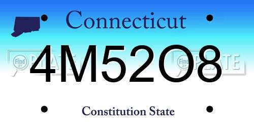 4M52O8 Connecticut License Plate
