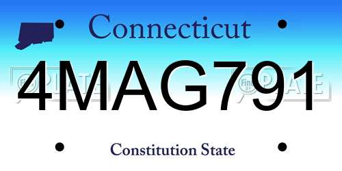 4MAG791 Connecticut License Plate