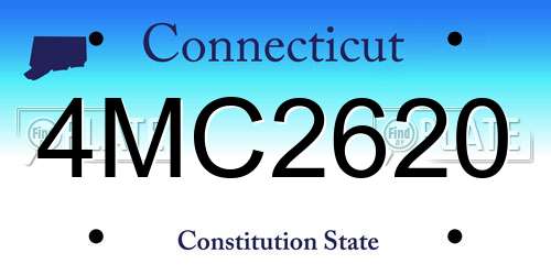 4MC2620 Connecticut License Plate