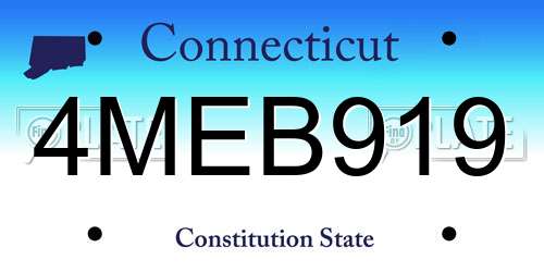 4MEB919 Connecticut License Plate